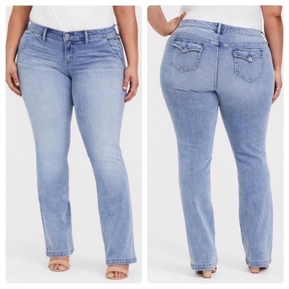 Torrid Super Luxe Stretch Slim Bootcut Medium Rise Jeans NWT in Typhoon sz 20S